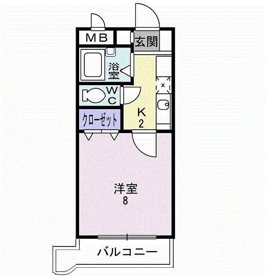 マーベラス(1K/3階)の間取り写真