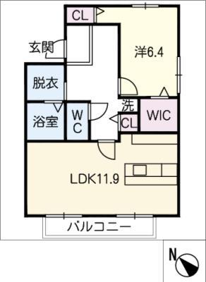 DWELL3・1(1LDK/1階)の間取り写真