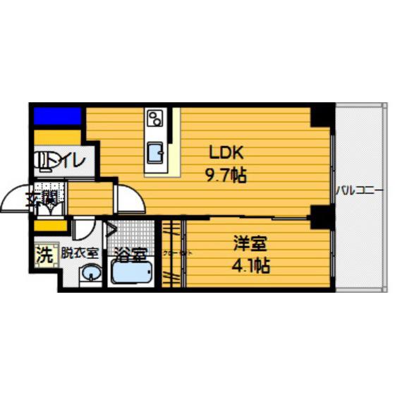 コリネット笹丘(1LDK/3階)の間取り写真