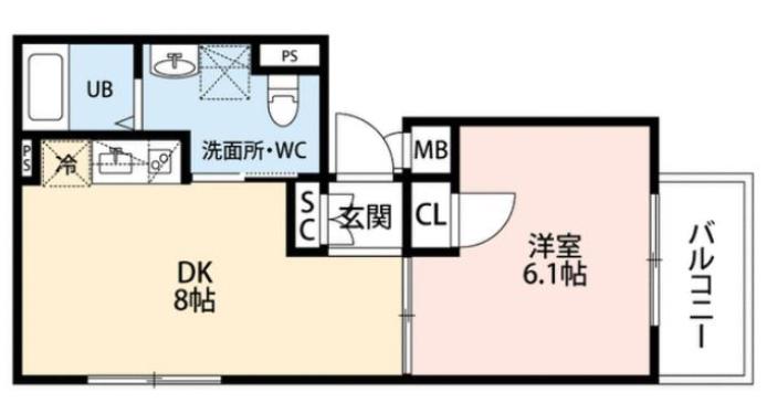 エフプレスト入谷(1LDK/2階)の間取り写真