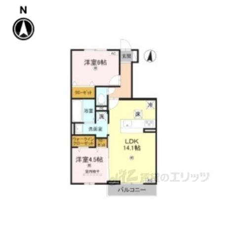 MAISONDEPINO(2LDK/1階)の間取り写真