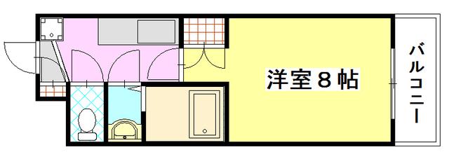 ロアール榎町(1K/9階)の間取り写真