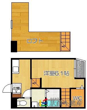 SORRISO RIVER TERRAC(1K/1階)の間取り写真