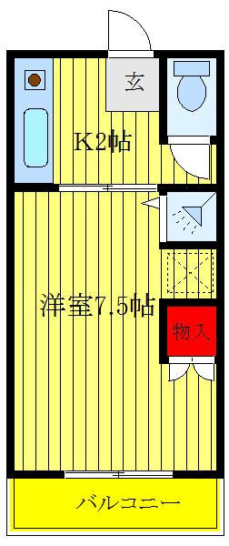 石田ビル(1K/3階)の間取り写真