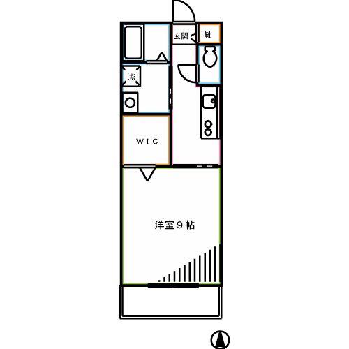 ＪＲ中央線 武蔵境駅 徒歩28分 3階建 築16年(1K/3階)の間取り写真