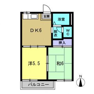 セフィラ A棟(2DK/2階)の間取り写真