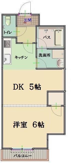加藤BLD(1DK/3階)の間取り写真