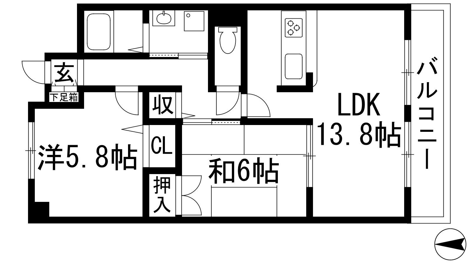 ALIVIO(2LDK/5階)の間取り写真