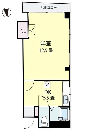 千年大藤ビル(1DK/2階)の間取り写真