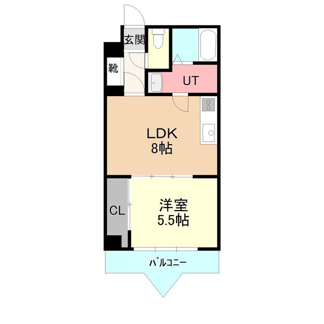 パスウェイ677壱番館(1LDK/2階)の間取り写真