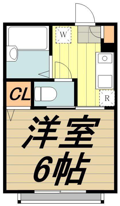 サンモール吉祥寺(1K/2階)の間取り写真