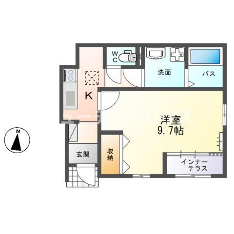グレイス(1K/1階)の間取り写真