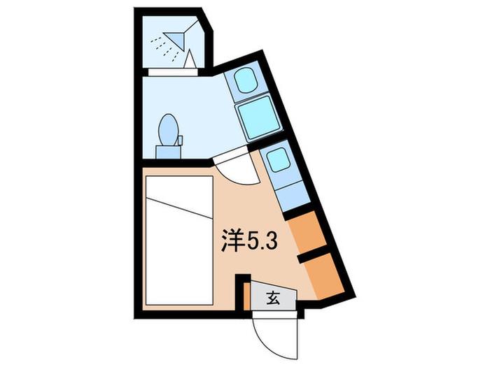 HJ PLACE W TOKYO(ワンルーム/2階)の間取り写真