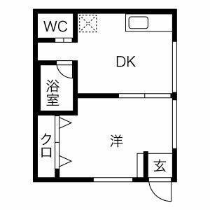 BN東池袋B棟(1DK/1階)の間取り写真