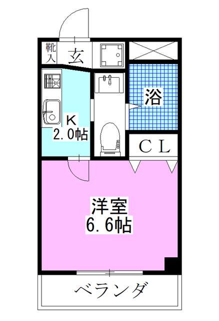 CEST BON CHOU(1K/2階)の間取り写真