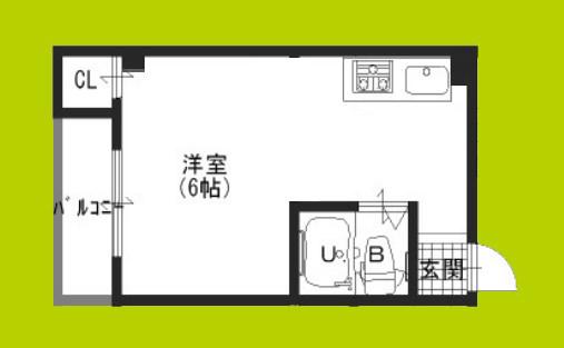 アーバンプラザ(ワンルーム/7階)の間取り写真