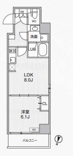 アリビス東十条(1LDK/2階)の間取り写真