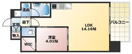 プレジオ永和ASIAN(1LDK/8階)の間取り写真