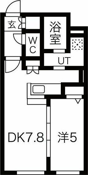CITY RESIDENCE 幌平橋(1LDK/4階)の間取り写真