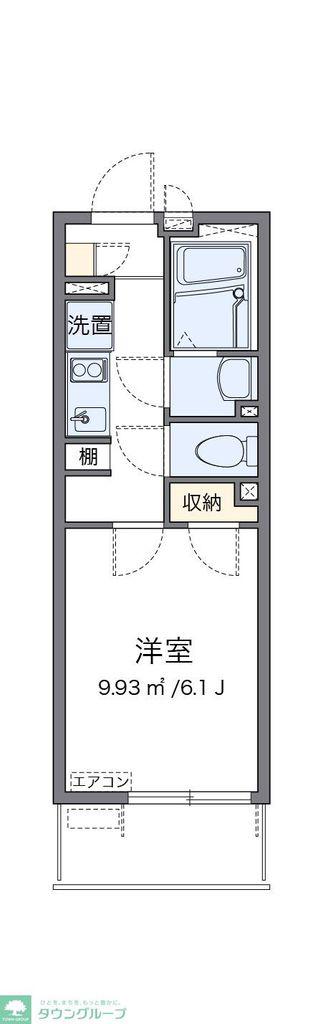 レオネクストVEGA(1K/4階)の間取り写真