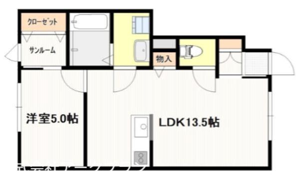 コラソン南栄(1SLDK/1階)の間取り写真