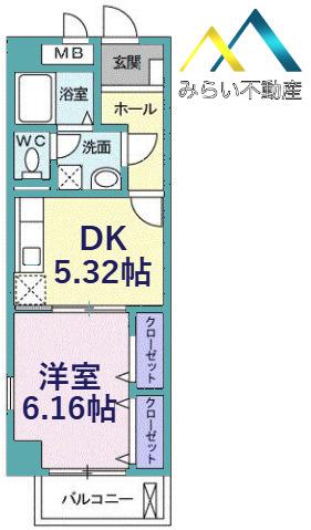 AVANZAR・FLOREST(1DK/6階)の間取り写真