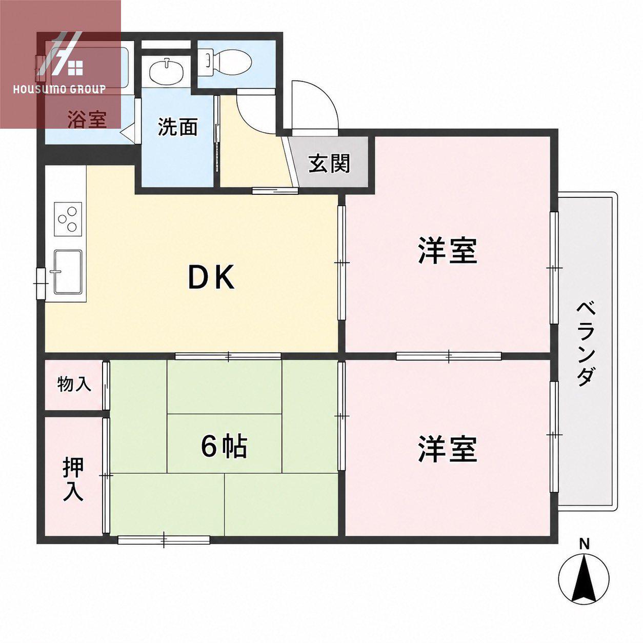 ACCENTI B棟(3DK/1階)の間取り写真