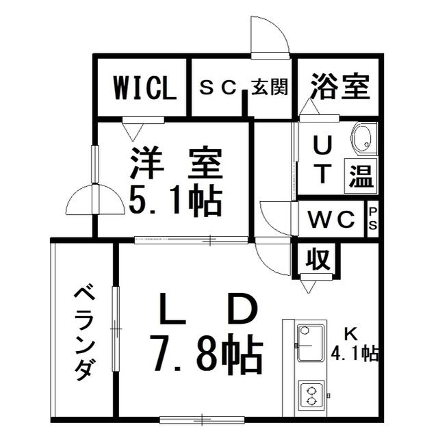 ＪＲ根室本線 釧路駅 バス乗車時間：10分 最寄りバス停で下車 徒歩3分 5階建 築8年(1LDK/3階)の間取り写真