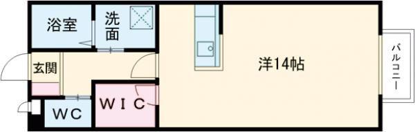 PRECIOUS COURTII(ワンルーム/2階)の間取り写真