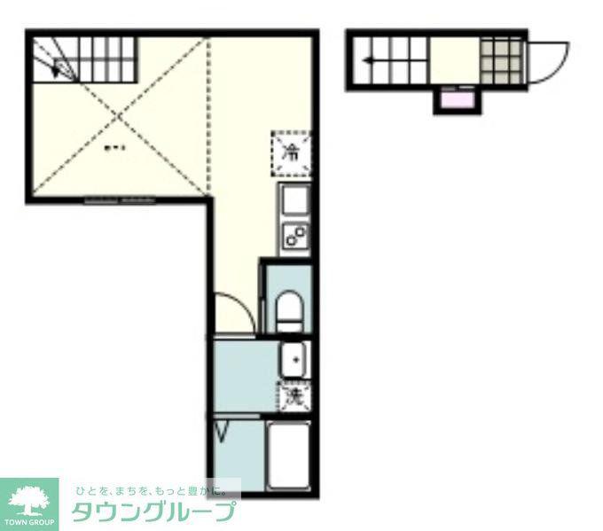 コーポ丸屋(ワンルーム/2階)の間取り写真