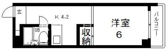 メゾンドールコトブキII(1K/3階)の間取り写真