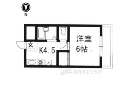 リゾート八坂(1K/2階)の間取り写真