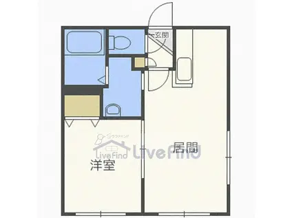 ティアラ学園前(1LDK/4階)の間取り写真