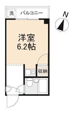 フジマンション(ワンルーム/3階)の間取り写真