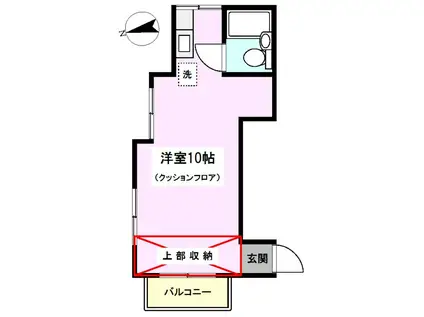 ニューライフ横浜(ワンルーム/1階)の間取り写真