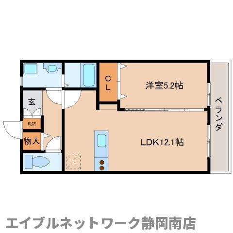 カトルパレ 小石川(1LDK/4階)の間取り写真