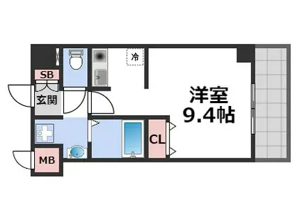 Mプラザ長堀弐番館(1K/6階)の間取り写真