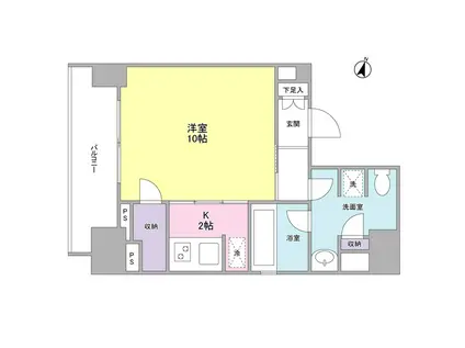 ウィスタリアマンション西新宿(1K/5階)の間取り写真