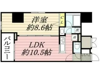 プレスタイル両国弐番館(1LDK/5階)の間取り写真