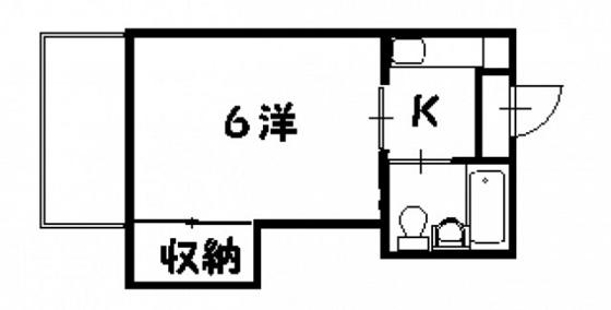 ライブコープ大州(1K/1階)の間取り写真
