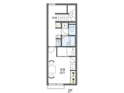 レオパレスSAIJYO I号(1K/2階)の間取り写真