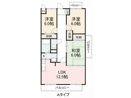 パストラル21(3LDK/5階)の間取り写真