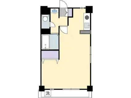 KSハウス(ワンルーム/2階)の間取り写真