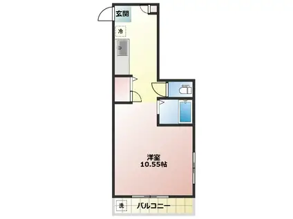 大都ビル(1K/3階)の間取り写真