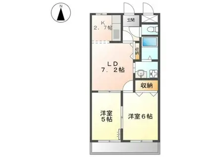 コンフォールヴィラ(2LDK/1階)の間取り写真