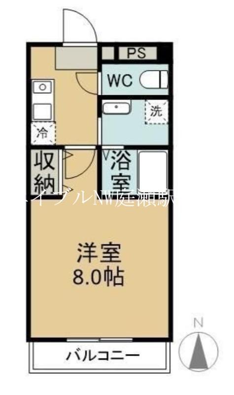 コスモ21(1K/1階)の間取り写真