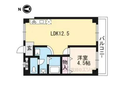 パラッツォ植物園(1LDK/3階)の間取り写真