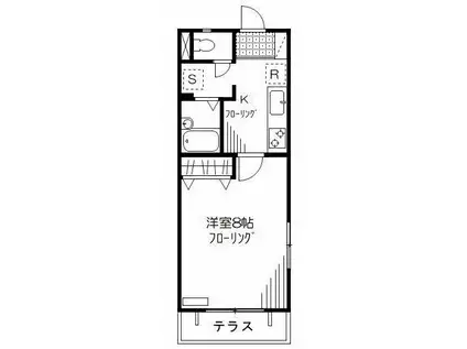 パルフラット(1K/1階)の間取り写真