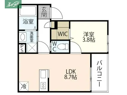 REGALE 船頭町(1LDK/2階)の間取り写真