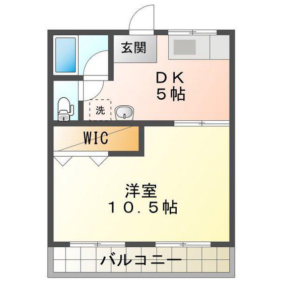 エクアブル(1K/2階)の間取り写真